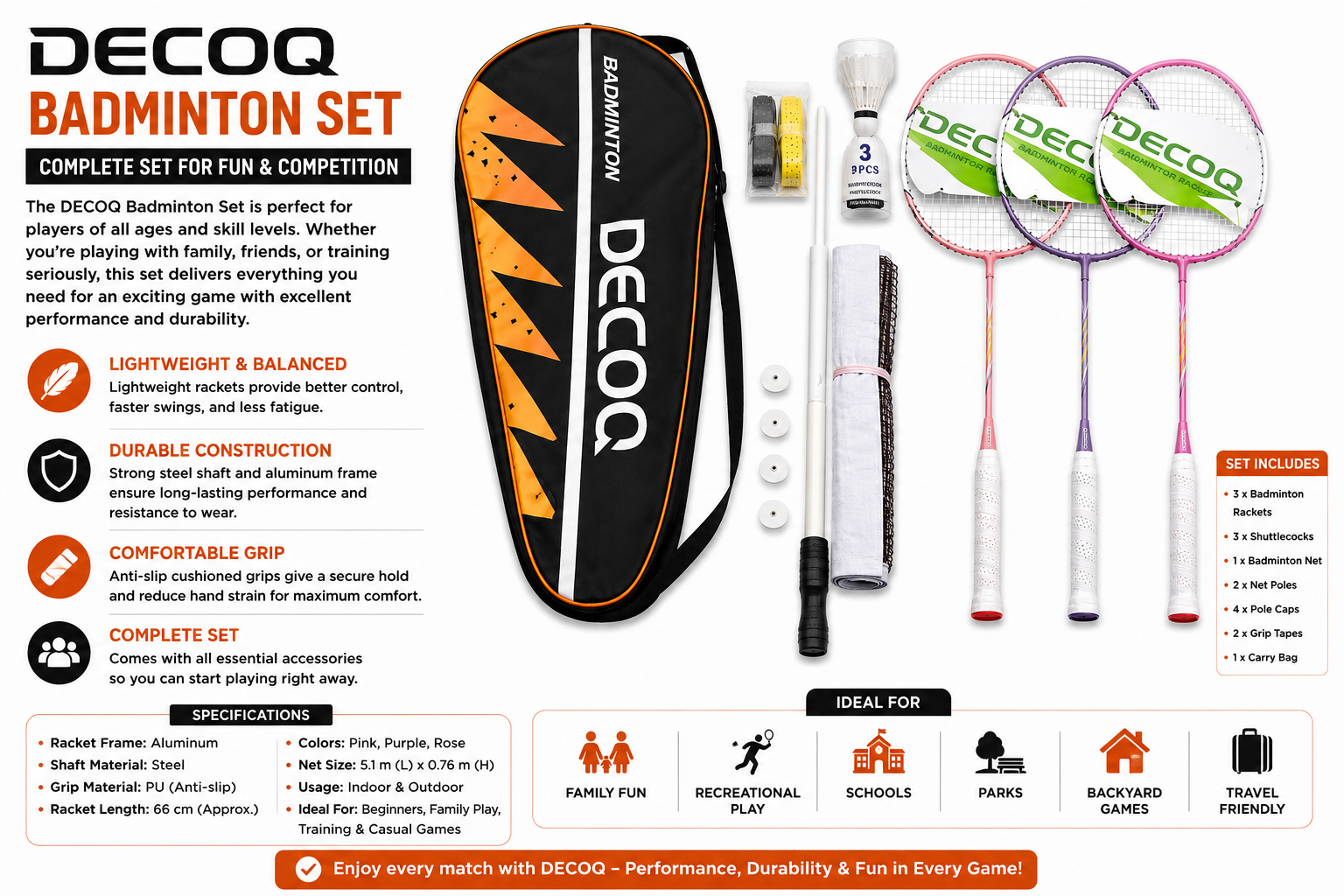 Badminton Racket Decoq